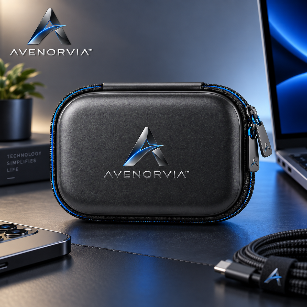 Avenorvia™ FlexRoute Cable Organizer – Multi-Slot Desk Cord Holder for Charging Cables, USB Cords & Everyday Tech Management