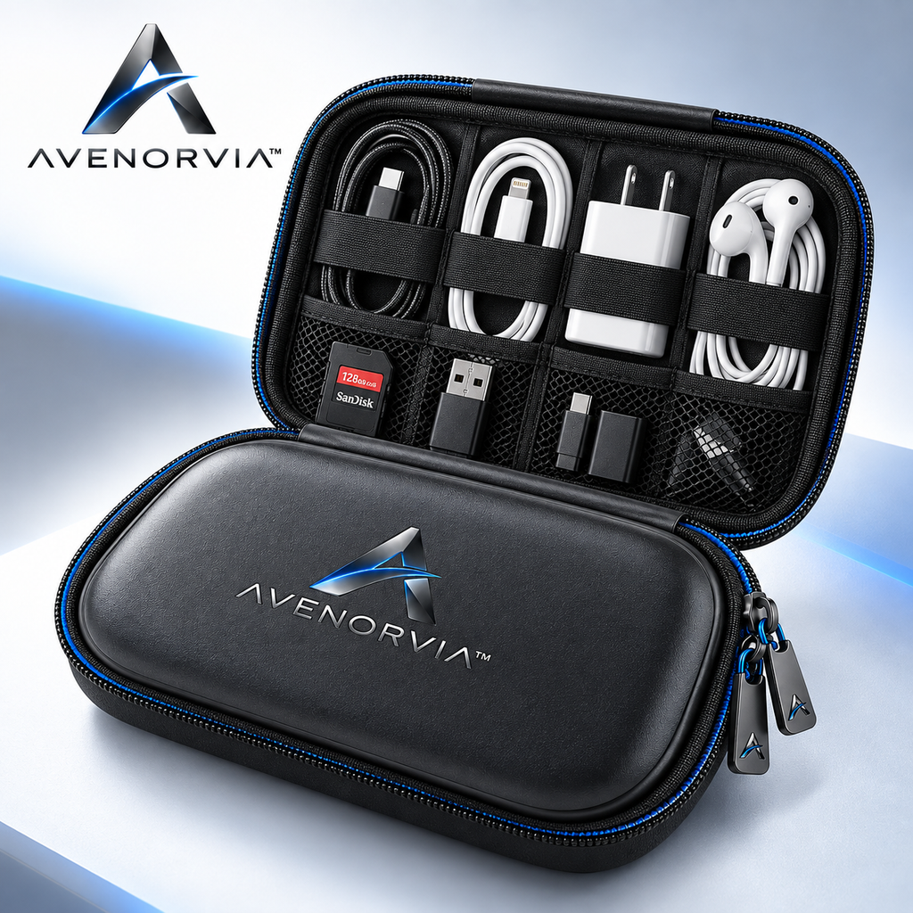 Avenorvia™ FlexRoute Cable Organizer – Multi-Slot Desk Cord Holder for Charging Cables, USB Cords & Everyday Tech Management