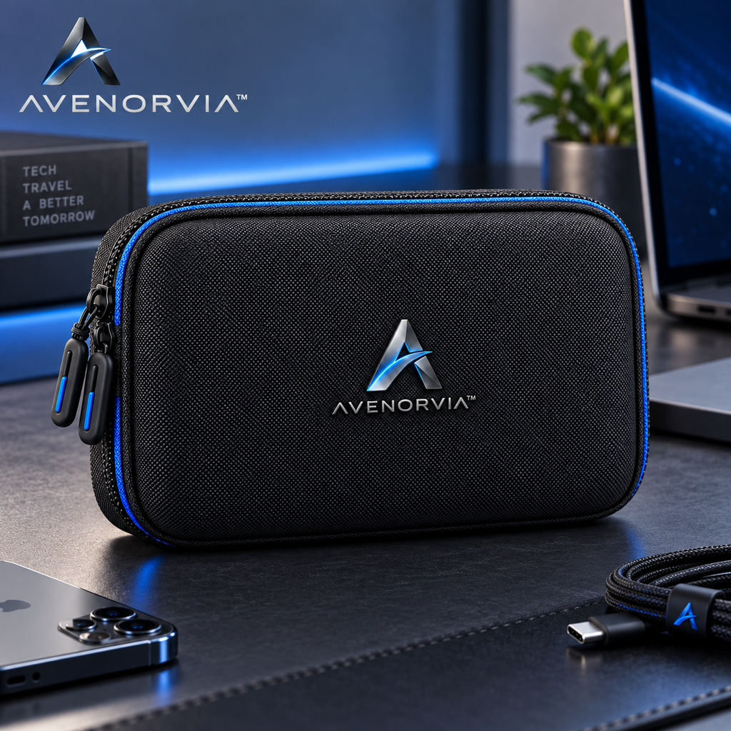 Avenorvia™ Travel Tech Organizer Bag – Multi-Layer Electronic Accessories Case for Cables, Chargers, Power Banks & Everyday Travel Gear