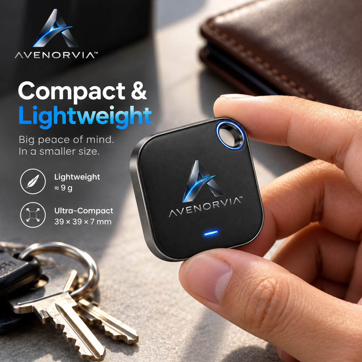 Avenorvia™ Smart Item Tracker – Compact Wireless Locator Tag for Keys, Bags, Luggage & Everyday Essentials