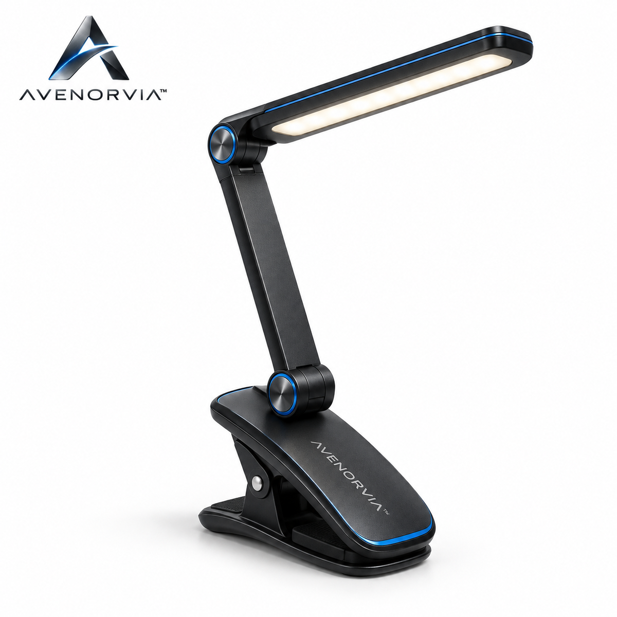 Avenorvia™ FlexBeam Portable Reading Light – Rechargeable Clip-On Book Lamp with 3 Light Tones & Adjustable Brightness