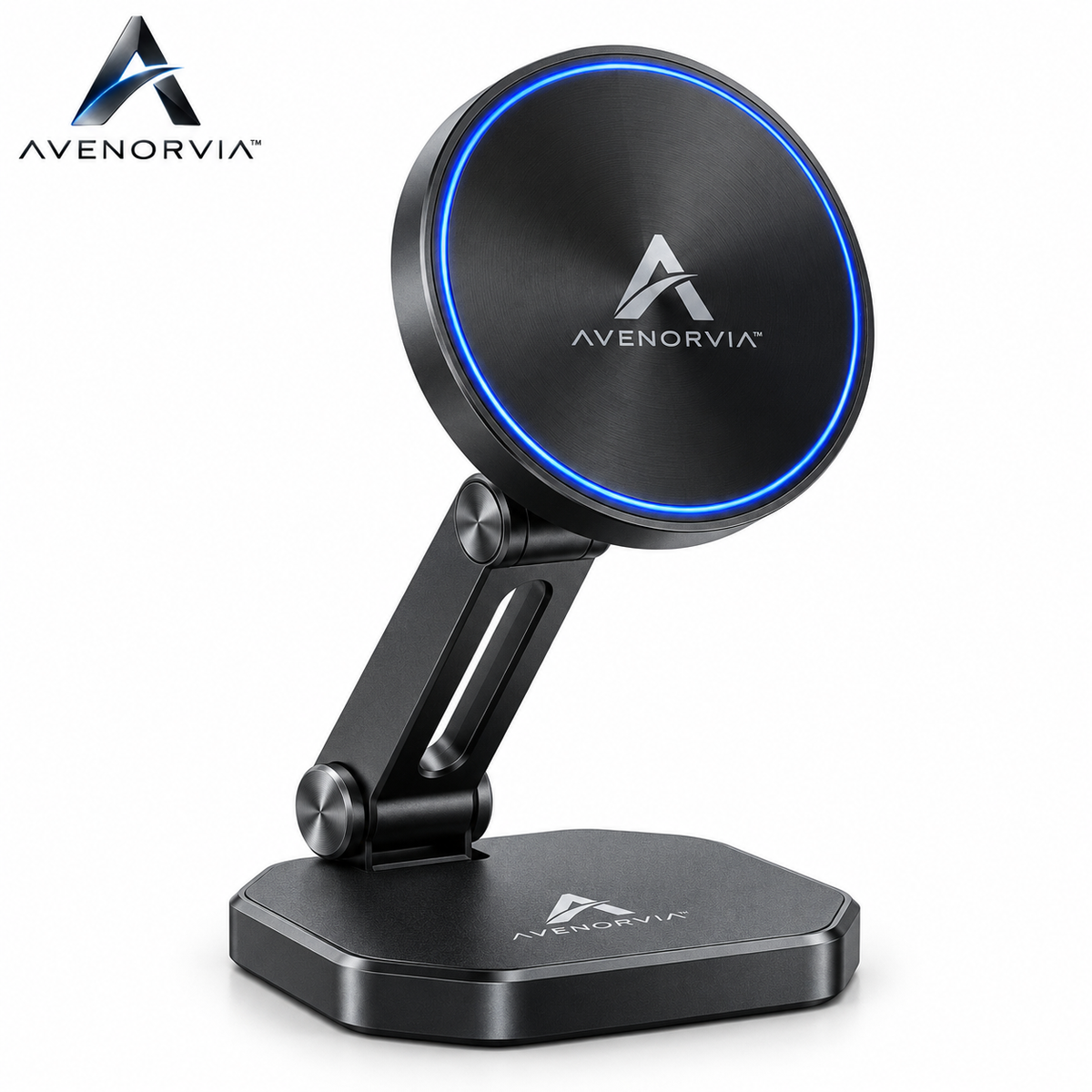 Avenorvia™ PocketFold Adjustable Phone Stand – Compact Fold-Flat Desktop Holder for Work, Travel, Video Calls & Everyday Viewing